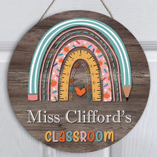 Personalized Custom Door Sign Back To School Teacher Name Sign Welcome Sign Door Hanger Appreciation Gift for Teachers