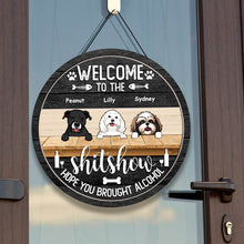 Welcome To The Shishow Hope You Brought Acoho - Custom Background V2 - Personalized Dog & Cat Door Sign tiktok