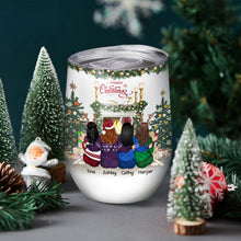 Best Friends Not Sisters By Blood But Sisters By Heart - Christmas Gift For BFF - Personalized Custom Wine Tumbler