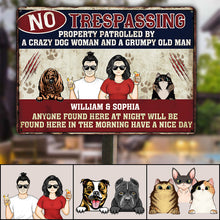 Anyone No Trespassing By A Crazy Home Signs Gifts For Dog Lovers & Cat Lovers - Customized Classic Metal Signs