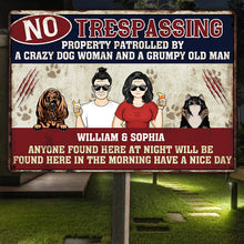 Anyone No Trespassing By A Crazy Home Signs Gifts For Dog Lovers & Cat Lovers - Customized Classic Metal Signs