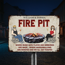 Where Music Gets Played And Memories - Personality Customized Metal Sign - Gift For Friend Couple