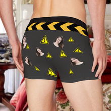 Custom Photo Warning Choking Hazard - Boxer Briefs - Gifts For Him, Husband, Boyfriend Personalized Custom Men's Boxer Briefs