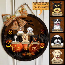 Halloween Trick Or Treat Signs, Halloween Decorations For Dog Lovers, Welcome Sign For Front Door , Dog Mom Gifts