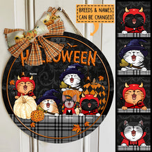 Halloween Welcome Door Signs, Halloween Decorations For Cat Lovers, Happy Halloween Custom Wooden Signs , Cat Mom Gifts