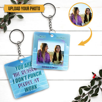 Custom Photo Personalized Custom Acrylic Keychain Funny, Anniversary, Birthday Gifts For Colleagues