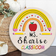 Teacher Name Sign | Personalized Rainbow Sign | Teacher Welcome Sign | Teacher Gift | Teacher Signs | Teacher Door Sign | Back To School