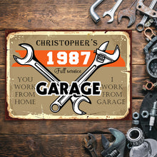 Personalized Auto Mechanic Garage Open When Customized Classic Metal Signs-CUSTOMOMO