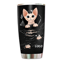 Metal Scratch Cats Personalized Tumbler