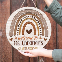 Personalized Teacher Door Sign | Classroom Door Sign | Teacher Rainbow Sign | Boho Classroom Decor | Teacher Welcome Sign | Teacher Gift