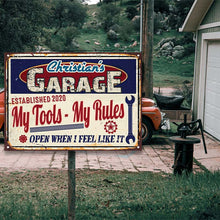 Personalized Auto Garage My Garage My Tools Customized Classic Metal Signs-CUSTOMOMO