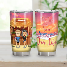 Mother And Children Forever Linked Together & Beach Tumbler - Gifts For Mother - Personalized Custom Tumbler