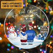 Together Since - Personalized Circle Acrylic Ornament - Christmas, Loving, Anniversary Gift For Couple, Husband, Wife