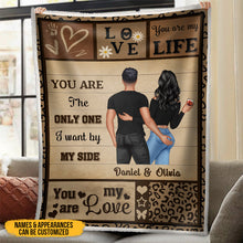 You Are The Only One I Want By My Side - Couple Blanket - Gift For Couples Personalized Custom Fleece Flannel Blanket