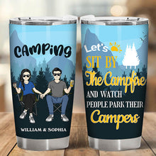 Let's Sit By The Campfire Gift for Couple - Camping Gift - Personalized Custom Tumbler