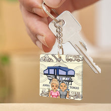 Key To The Camper - Acrylic Keychain - Traveling Gift For Camper, Camping Couples Personalized Custom Keychain