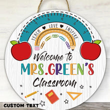 Teacher Gifts, Personalized Teacher Door Sign, Teacher Door Hanger, Classroom Door Sign, Teacher Appreciation Gifts, Back To School