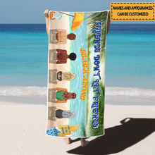 Friends Don't Let Friends Beach Alone - Bestie Towel - Gift For Bestie Personalized Custom Beach Towel