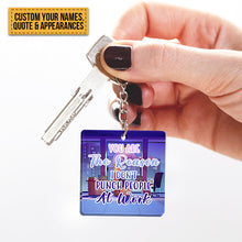 You Are The Reason I Don't Punch People At Work - Work Besties - Gift For Colleague Personalized Custom Keychain