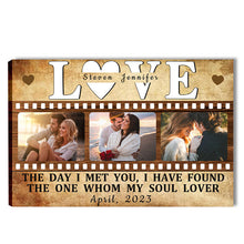 Custom Photo The Day I Met You I Have Found The One Whom My Soul Lover - Retro - Lover Canvas - Personalized Custom Canvas