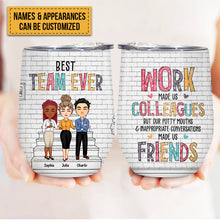 Best Team Ever - Personalized Wine Tumbler - Birthday Gift For Coworkers, Colleagues, Friends