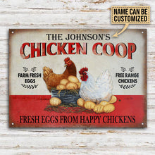 Personalized Chicken Fresh Eggs Free Range Customized Classic Metal Signs-CUSTOMOMO