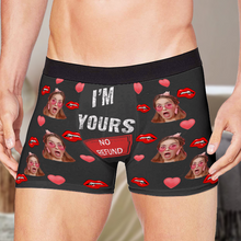 I'm Yours No Refund - Personalized Customized Man's Boxer Briefs - Valentines Day Gift