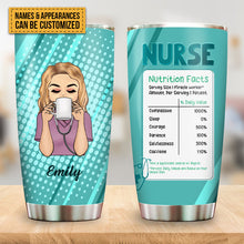 Nurse Nutrition Facts Nurse - Personalized Custom Tumbler