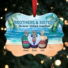 Brothers & Sisters Forever Linked Together - Personalized Christmas Ornament