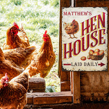 Personalized Chicken Hen House Daily Customized Classic Metal Signs-CUSTOMOMO
