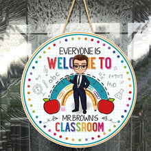 Welcome To My Classroom - Personalized Round Wood Sign - Back To School, Decor, Door Sign Gift For Classroom, Teacher, Students