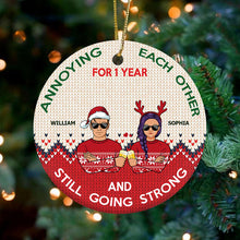 Annoying Each Other For Many Years - Personalized Ceramic Ornament - Christmas Gifts For Wife, Husband (RED)