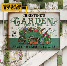 Personalized Garden Fresh Produce Plant Smiles Grow Love Vintage Customized Classic Metal Signs-CUSTOMOMO