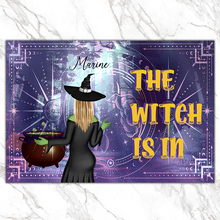 The Witch Is In - Halloween Doormat - Custom Halloween Decorations Gifts For Friends, Witch Gift Personalized Custom Doormat
