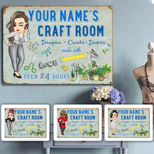 Craft Room - Personalized Metal Sign - Birthday Gift For Her, Girl, Woman, Sewing Lover