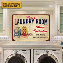 Laundry Room - Gift For Auntie And Mom And Grandma - Light Brown - Personalized Custom Classic Metal Signs