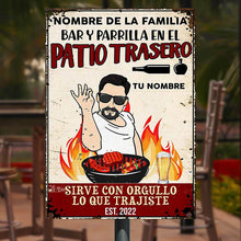 Outdoor Backyard Bar Man Spanish Patio Metal Sign-CUSTOMOMO