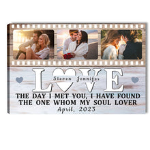 Custom Photo The Day I Met My Soul Lover - Gift For Husband Wife - Personalized Custom Canvas