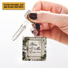 Custom Photo - God Knew My Heart Needed You - Couple keychain - Personalized Custom Keychain