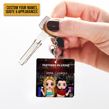 Partners In Crime - Couple Keychain - Gift For Couples Personalized Custom Keychain