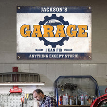 Garage Sign - I Can Fix Anything Gift for Dad And Grandpa - Auto Mechanic Garage Gift - Personalized Custom Classic Metal Signs