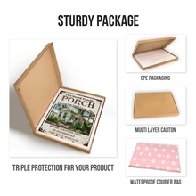 Custom Photo Porch Time Well Wasted - Outdoor Decor For Couples, Family - Personalized Metal Signs