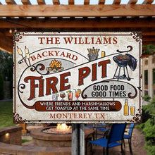 Personalized Fire Pit Get Toasted Custom Classic Metal Signs