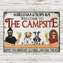 Brought Alcohol And Dog Treats - Backyard Dog Owner - Personalized Custom Classic Metal Signs-CUSTOMOMO