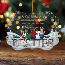 Besties Sisters Forever - Personalized Acrylic Ornament - Christmas Gifts For Sisters, Besties, BFF, Coworkers