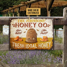 Personalized Bee Fresh Local Honey Raw Natural Customized Classic Metal Signs-CUSTOMOMO