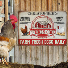 Personalized Chicken Coop Farm Fresh Eggs Customized Classic Metal Signs-CUSTOMOMO