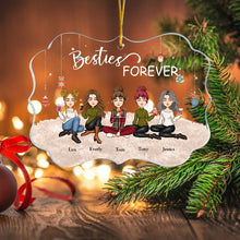 Besties Forever - New Version - Personalized Acrylic Ornament - Christmas, New Year Gift For Sista, Sister, Soul Sister, Best Friend, BFF, Bestie, Friend