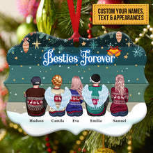 Friends Forever - Personalized Christmas Ornament (Green)