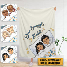 Our Snuggle Blanket - Couple Blanket - Anniversary Gifts For Couples Personalized Custom Fleece Blanket